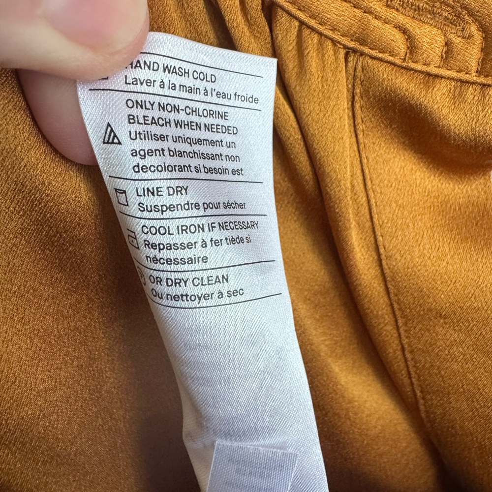 Vince Gold Satin Blouse - Picture 6 of 11